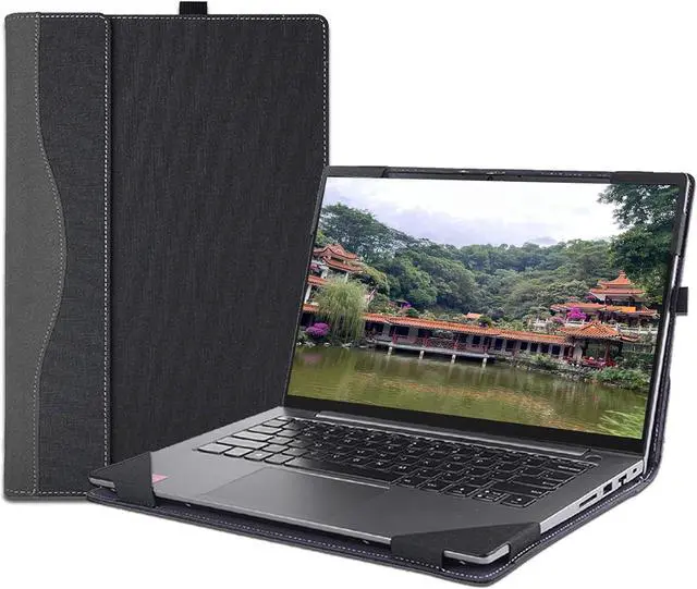 Main image of BONAEVER Laptop Case Cover for Lenovo IdeaPad Slim 5 Series 14ABR8 14IAH8 14IRU9 14Q8X9 14AHP9 14IMH9 / IdeaPad Pro 5 14AHP9 14IMH9 Sleeve, Separable PU Leather Notebook PC Shell Accessories Bag