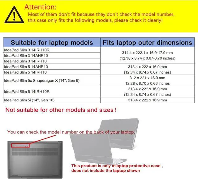 Alt view image 2 of 7 - BONAEVER Laptop Cover Case for Lenovo IdeaPad Slim 3 14AHP10 /14IRH10 & for Lenovo IdeaPad Slim 5 14AHP10 /14IRH10 Sleeve,PU Leather Bag Notebook PC Protective Shell with Pen Holder