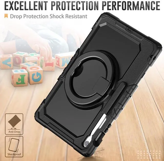 Alt view image 3 of 7 - BONAEVER Case for Samsung Galaxy Tab S10 FE+ / Galaxy Tab S10 FE Plus 5G 13.1 inch 2025 Protective Cover with Screen Protector Pen Holder Hand/Shoulder Strap