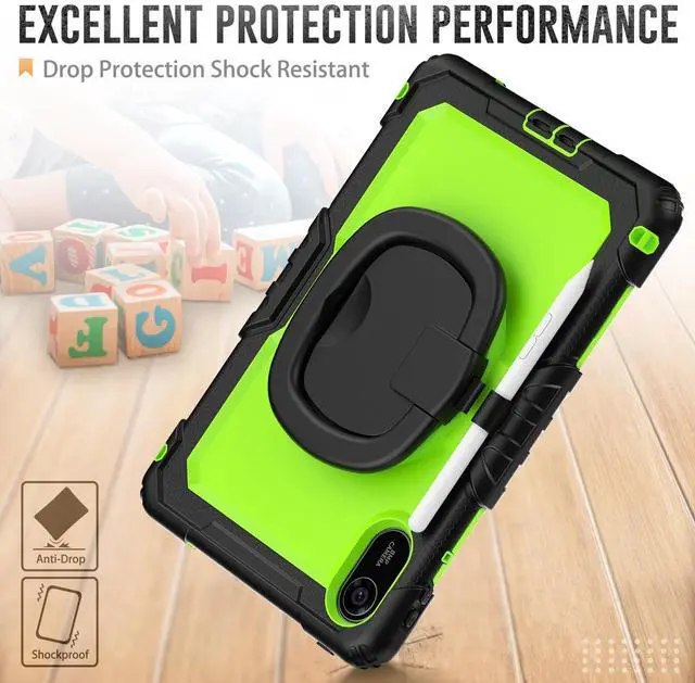 Alt view image 3 of 7 - BONAEVER Case for Xiaomi Redmi Pad 2 11 inch 2025 Protective Cover with Screen Protector Pen Holder Hand/Shoulder Strap Green