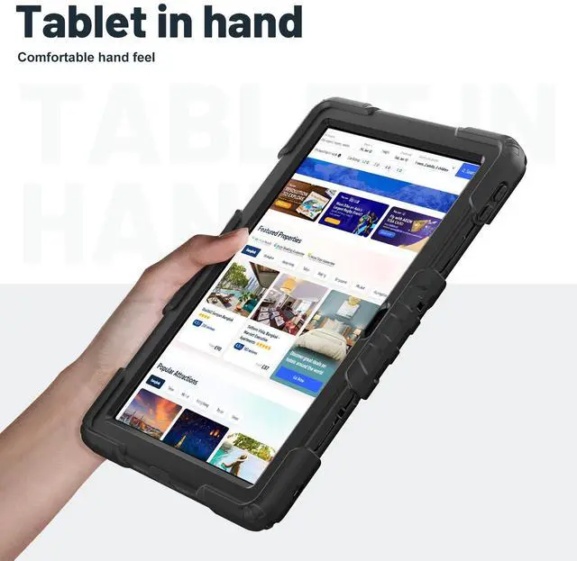 Alt view image 2 of 7 - BONAEVER Case for Lenovo Tab 10.1 inch 2025 Model TB311FU TB311XU with Shockproof Rugged Cover with Kickstand Shoulder Strap