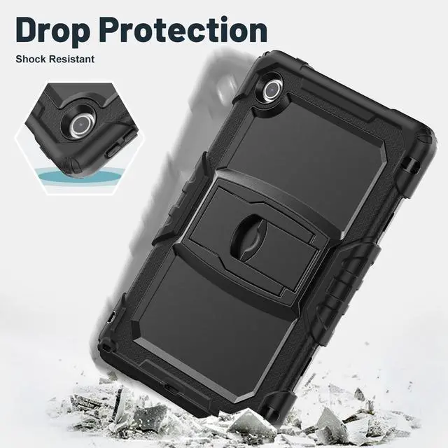 Alt view image 4 of 7 - BONAEVER Case for Lenovo Tab 10.1 inch 2025 Model TB311FU TB311XU with Shockproof Rugged Cover with Kickstand Shoulder Strap