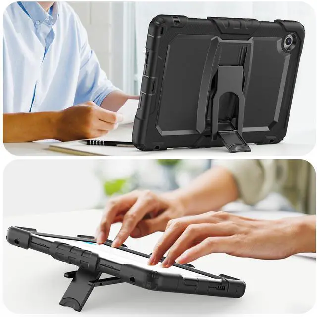Alt view image 5 of 7 - BONAEVER Case for Lenovo Tab 10.1 inch 2025 Model TB311FU TB311XU with Shockproof Rugged Cover with Kickstand Shoulder Strap