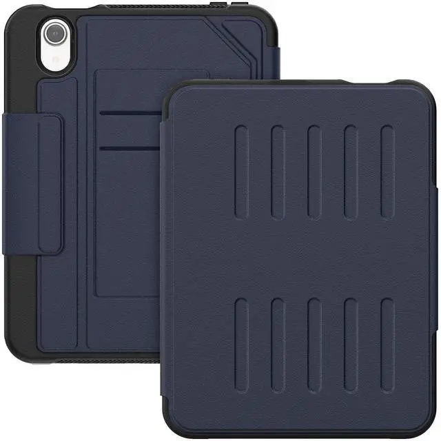 Alt view image 6 of 7 - BONAEVER Case For iPad mini 7 (A17 Pro) 2024 / Mini 6 2021 8.3'' Smart Magnetic Auto Sleep Shockproof Cover with Absorbing Multi-Angles Stand, Pen Holder, Card Slot Blue