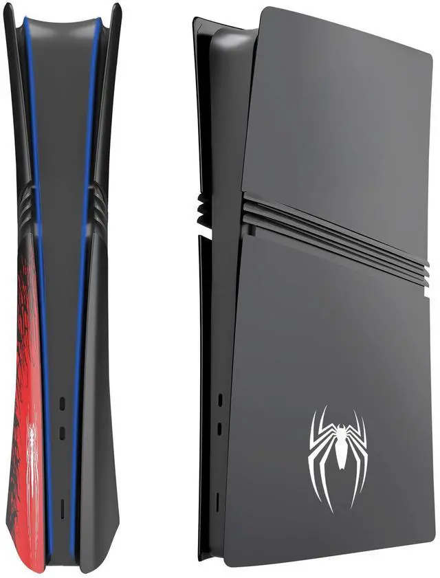 Alt view image 7 of 7 - BONAEVER Faceplate for PS5 Pro Edition Edition Case Cover Shell Spider Face Plates For Playstation 5 Pro Edition Console Replacement Accessory Anti-Scratch Dust Cover Skin Protector
