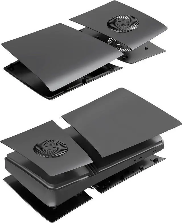 Alt view image 3 of 7 - BONAEVER FacePlates for PS5 Pro Digital Edition Face Plates with Cooling Vents ABS Anti-Scratch Dustproof Protective Shell Cover, Replacement FacePlate for Playstation 5 Pro Digital