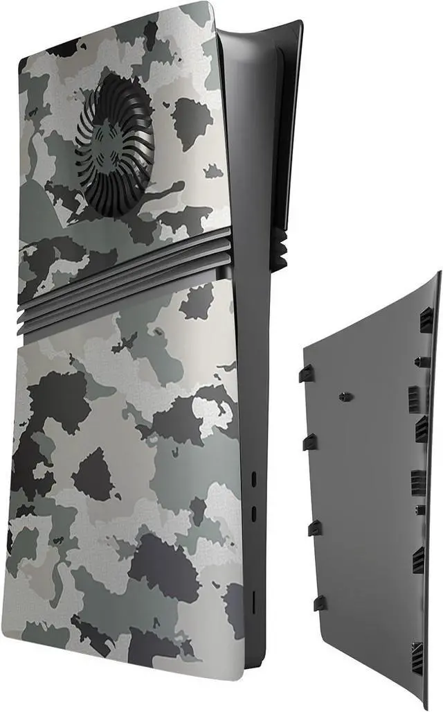 Alt view image 3 of 7 - BONAEVER FacePlates for PS5 Pro Digital Edition Face Plates with Cooling Vents ABS Anti-Scratch Dustproof Protective Shell Cover, Replacement FacePlate for Playstation 5 Pro Digital Camouflage