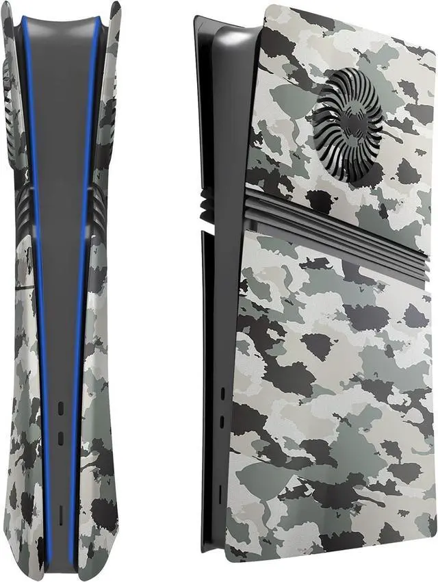 Alt view image 7 of 7 - BONAEVER FacePlates for PS5 Pro Digital Edition Face Plates with Cooling Vents ABS Anti-Scratch Dustproof Protective Shell Cover, Replacement FacePlate for Playstation 5 Pro Digital Camouflage