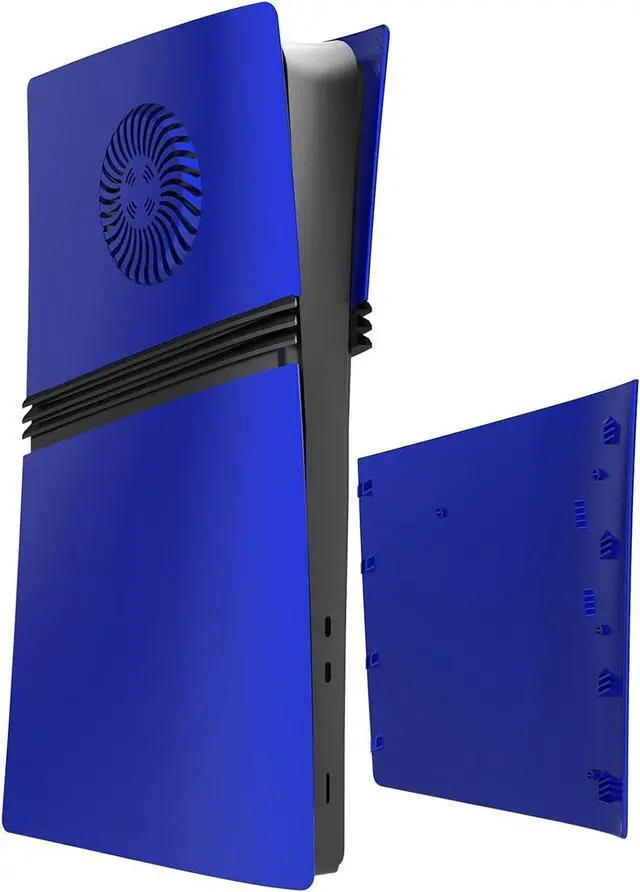 Alt view image 2 of 7 - BONAEVER FacePlates for PS5 Pro Digital Edition Face Plates with Cooling Vents ABS Anti-Scratch Dustproof Protective Shell Cover, Replacement FacePlate for Playstation 5 Pro Digital Blue