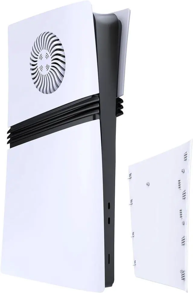 Alt view image 4 of 6 - BONAEVER FacePlates for PS5 Pro Digital Edition Face Plates with Cooling Vents ABS Anti-Scratch Dustproof Protective Shell Cover, Replacement FacePlate for Playstation 5 Pro Digital White