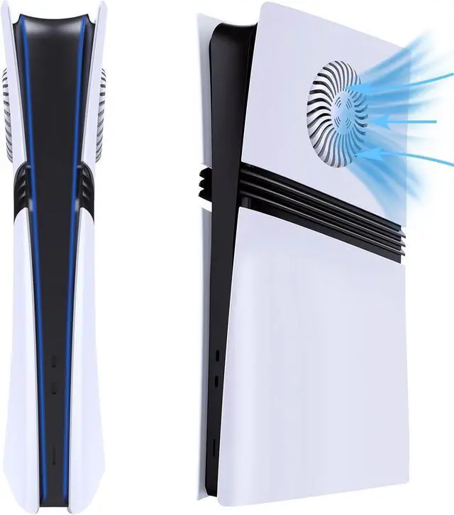 Main image of BONAEVER FacePlates for PS5 Pro Digital Edition Face Plates with Cooling Vents ABS Anti-Scratch Dustproof Protective Shell Cover, Replacement FacePlate for Playstation 5 Pro Digital White