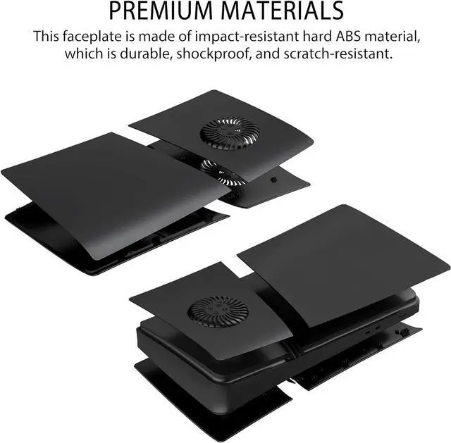 Alt view image 6 of 7 - BONAEVER Faceplate for PS5 Pro Digital Edition with RGB Light Strip and Dust Filter with Cooling Vents DOBEWINGDELOU 400+ Effects LED Light Ring Console Face Plate Cover DIY Decoration Kit Accessories