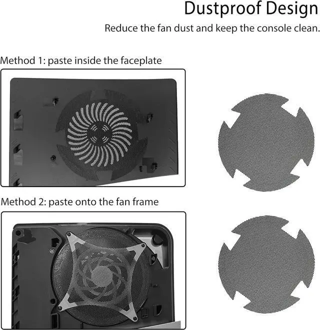 Alt view image 3 of 7 - BONAEVER Faceplate for PS5 Pro Digital Edition with RGB Light Strip and Dust Filter with Cooling Vents DOBEWINGDELOU 400+ Effects LED Light Ring Console Face Plate Cover DIY Decoration Kit Accessories