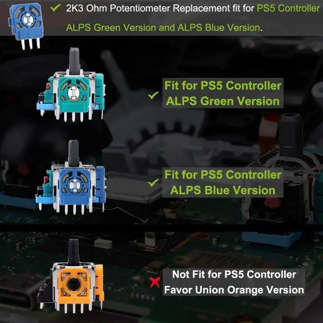 Alt view image 5 of 6 - BONAEVER 20pcs 2K3 Ohm Potentiometer Replacement for Dualsense PS5 Controller, Trim Pot Resistor Thumbstick Module Sensor for ALPS Analog Joystick