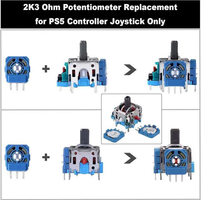Alt view image 2 of 6 - BONAEVER 20pcs 2K3 Ohm Potentiometer Replacement for Dualsense PS5 Controller, Trim Pot Resistor Thumbstick Module Sensor for ALPS Analog Joystick