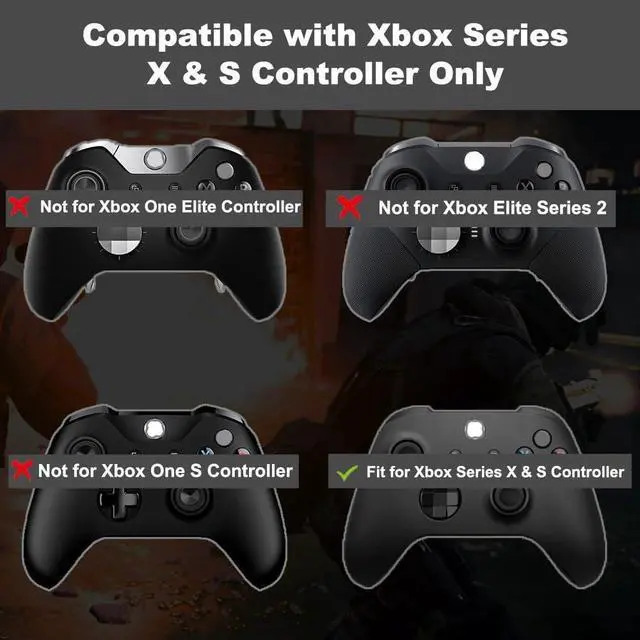 Alt view image 5 of 6 - BONAEVER Bumper Button Replacement for Xbox Series X S Controller, Shoulder Trigger Buttons Top Middle Bracket Replacement Parts for Xbox Series X S Controller