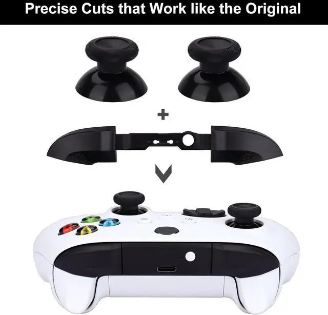 Alt view image 2 of 6 - BONAEVER Bumper Button Replacement for Xbox Series X S Controller, Shoulder Trigger Buttons Top Middle Bracket Replacement Parts for Xbox Series X S Controller