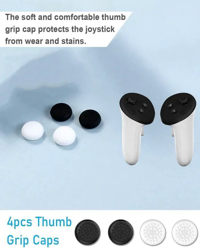 Alt view image 3 of 6 - BONAEVER 2 Pack Joystick Replacement Kit for Meta Quest 3 Controller(10 in one), Repair Kit for Oculus Quest 3 Controller, Include 4 Joysticks, 4 Thumbstick Grips, T5 Screwdriver, Tweezer, Pry Tool