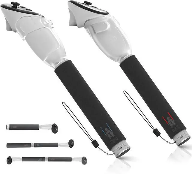 Main image of BONAEVER 3 in 1 Handle Attachments Compatible with Meta Quest 3 / Oculus Quest 3S Controller, Beat Saber/Baseball/Golf Club/VR Gorilla Tag Long Arms Grips for Meta Quest 3/3S Accessories