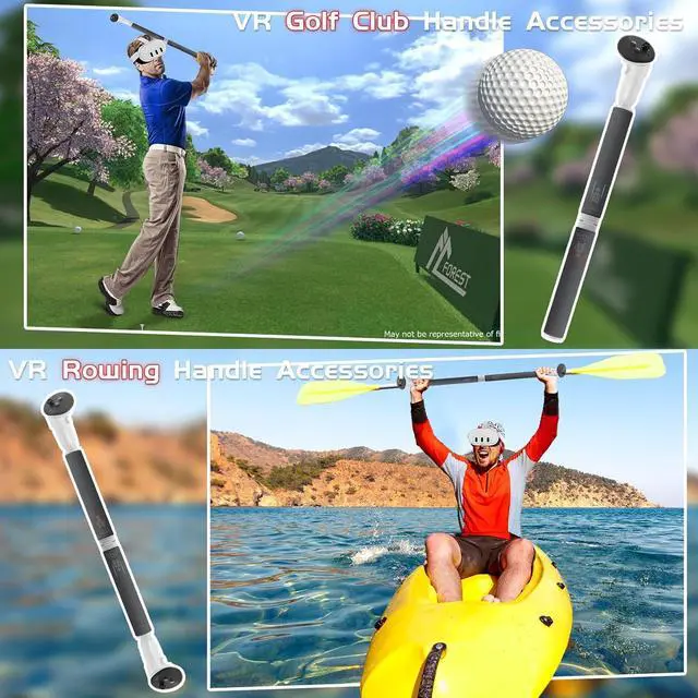 Alt view image 3 of 7 - BONAEVER 3 in 1 Handle Attachments Compatible with Meta Quest 3 / Oculus Quest 3S Controller, Beat Saber/Baseball/Golf Club/VR Gorilla Tag Long Arms Grips for Meta Quest 3/3S Accessories