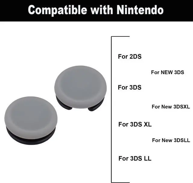 Alt view image 3 of 6 - BONAEVER 2Pcs Analog Stick Cap Replacement 3D Joystick Cover for 2DS 3DS 3DSXL 3DSLL New 3DS New 3DSXL New 3DSLL
