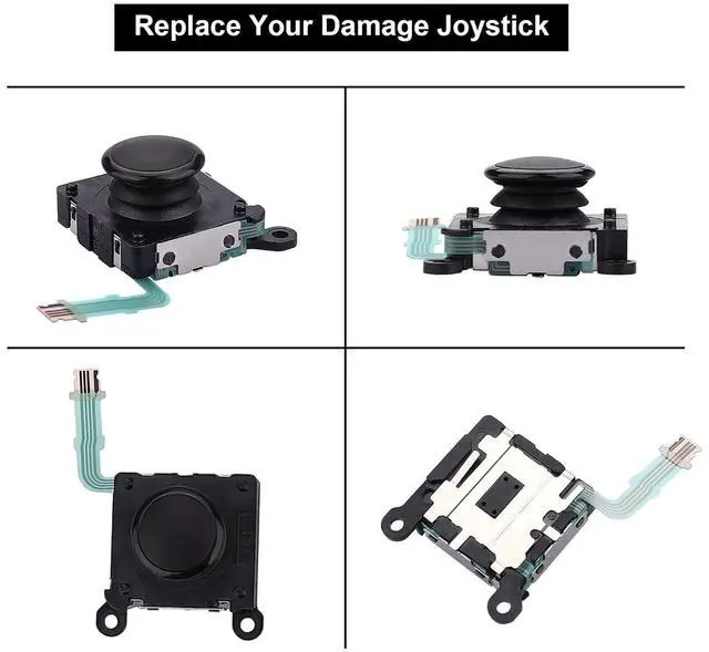 Alt view image 4 of 6 - BONAEVER 2-Pack Joysticks Replacement for PS Vita 2000 2001, Analog 3D Thumb Stick with Thumbstick Grips for PSV 2000