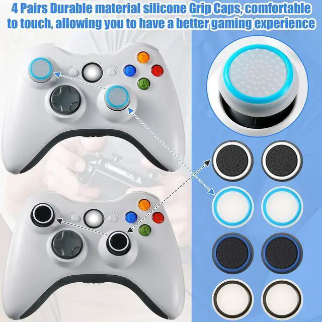 Alt view image 5 of 6 - BONAEVER 37 Pcs Analog Joysticks Repair Kit Compatible with Xbox One Controllers, Include Bumper Buttons Replacement Thumbstick Hat Silicone Hat Covers with Screwdriver Parts
