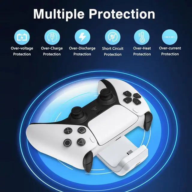 Alt view image 3 of 7 - BONAEVER 3000mAh PS5 Controller Battery Pack, Fast Charging PS5 External Battery for Sony PlayStation 5 LIP1708 PS5 DualSense CFI-ZCT1W Wireless Controller