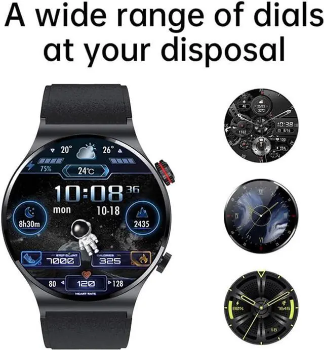 Alt view image 4 of 7 - BONAEVER Bluetooth Calls Smart Watch Men Women Heart Rate Sleep Monitor Steps IP67 Waterproof Sport Fitness Tracker 1.3''Touch Screen Fasion Black Stainless Steel Smart Watches for Android iOS