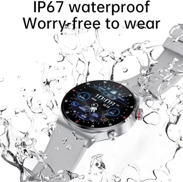Alt view image 5 of 7 - BONAEVER Bluetooth Calls Smart Watch Men Women Heart Rate Sleep Monitor Steps IP67 Waterproof Sport Fitness Tracker 1.3''Touch Screen Fasion Black Stainless Steel Smart Watches for Android iOS Silver
