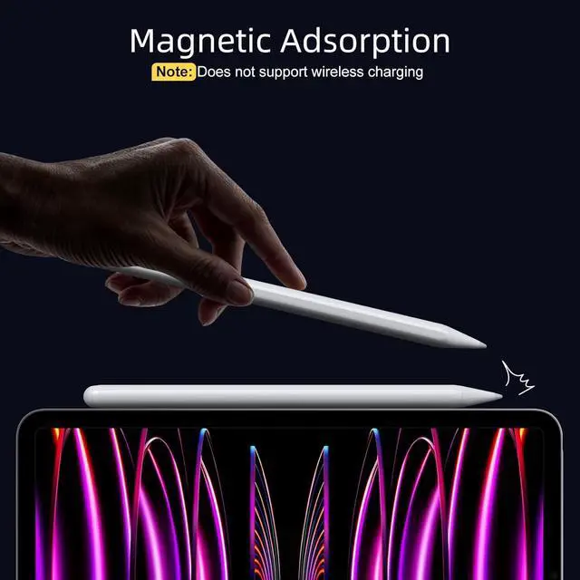 Alt view image 7 of 7 - BONAEVER Stylus Pen for iPad 6th-11th Generation-2X Fast Charge Active Pencil Compatible with 2018-2025 Apple iPad Pro 11"/12.9"/M4, iPad Air 3/4/5/M2/M3,iPad mini 5/6 Gen - White