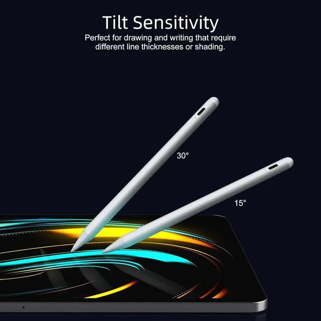 Alt view image 5 of 7 - BONAEVER Stylus Pen for iPad 6th-11th Generation-2X Fast Charge Active Pencil Compatible with 2018-2025 Apple iPad Pro 11"/12.9"/M4, iPad Air 3/4/5/M2/M3,iPad mini 5/6 Gen - White