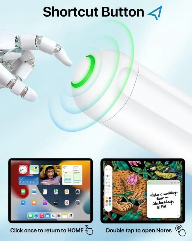 Alt view image 4 of 6 - BONAEVER Magnetic Wireless Charging Pencil 2nd Generation, Stylus Pen Same as Apple Pencil 2 Gen, Compatible with iPad Pro 11 in 1/2/3/4, iPad Pro 12.9 in 3/4/5/6, iPad Air 4/5, iPad Mini 6