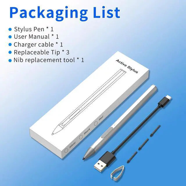 Alt view image 6 of 6 - BONAEVER Stylus Pen for ASUS Transformer/Mini/ASUS Zenbook Flip/Pro/ASUS Vivobook Flip/Pro/Duo/ASUS Notebook, Rechargeable MPP 2.0 Tilt Active Pen with 4096 Pressure Sensitivity, Palm Rejection