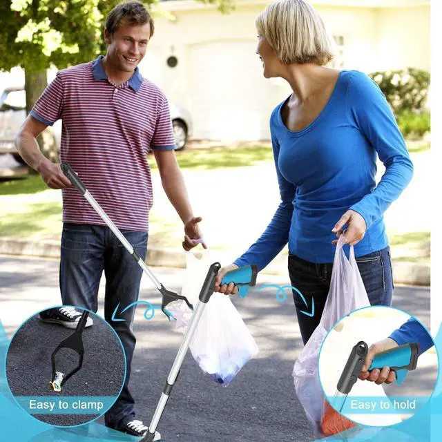 Alt view image 5 of 7 - BONAEVER 2-Pack Grabber Tool, 32" Long Reacher Grabber Pickup Tool, Trash Picker Grabber for Elderly Grab It Reaching Tool, Garbage Picker Upper Grabber, Litter Pick Up Grab Tool, Claw Grabber