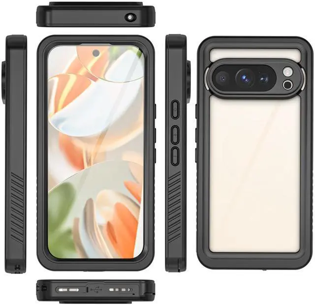 Alt view image 6 of 7 - BONAEVER For Pixel 10 Pro Waterproof Case, Shockproof Protection Phone Cover for Google Pixel 10 Pro, Full Coverage with Screen Protector, Wireless Charging Compatible, Slim Design, Black