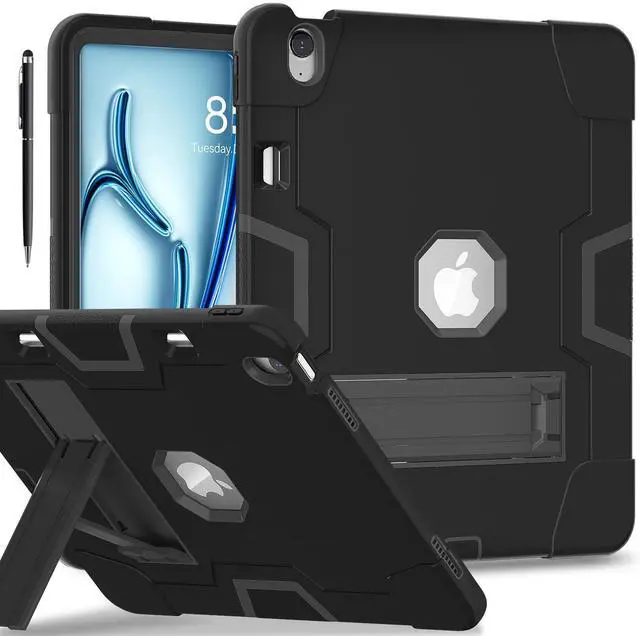 Main image of BONAEVER Case for iPad Air 13 Inch M3 2025 / M2 2024 with Pencil Holder Heavy Duty Rugged Protective Cover with Kickstand Stylus