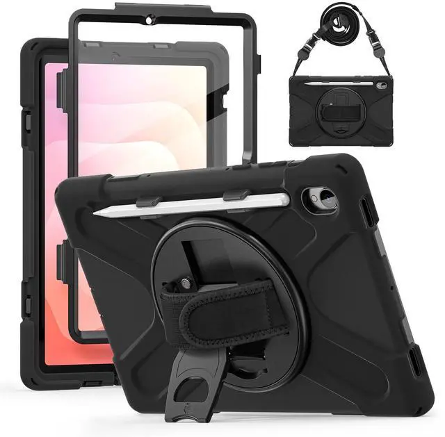 Main image of BONAEVER Case for Samsung Galaxy Tab S11 11 Inch 2025 Model SM-X736/ SM-X730/ SM-X736B with Screen Protector Pencil Holder [360 Rotating Hand Strap] & Stand, ShockProof Protective Cover