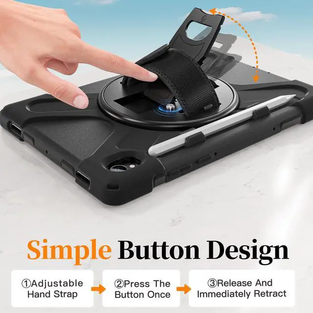 Alt view image 4 of 7 - BONAEVER Case for Samsung Galaxy Tab S11 11 Inch 2025 Model SM-X736/ SM-X730/ SM-X736B with Screen Protector Pencil Holder [360 Rotating Hand Strap] & Stand, ShockProof Protective Cover