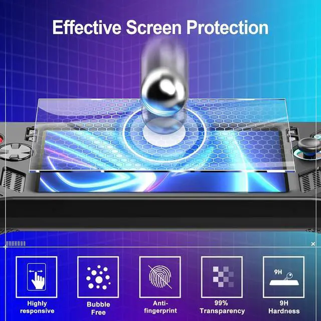 Alt view image 3 of 7 - BONAEVER Carrying Case 3 in 1 Accessories Set Compatible with ROG Ally X 2024 Black, Included EVA Carrying Case, Soft Silicone Protective Cover und 2 Pack Screen Protector, Portable and Easy to Carry