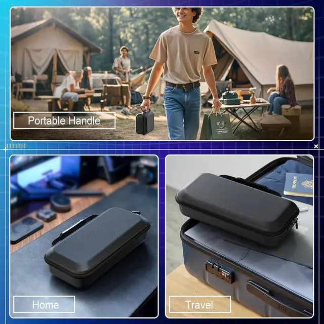 Alt view image 7 of 7 - BONAEVER Carrying Case 3 in 1 Accessories Set Compatible with ROG Ally X 2024 Black, Included EVA Carrying Case, Soft Silicone Protective Cover und 2 Pack Screen Protector, Portable and Easy to Carry