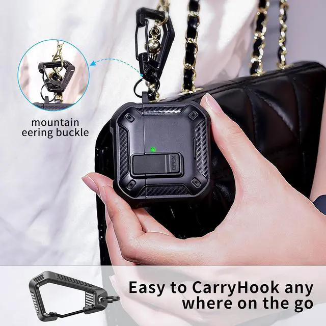 Alt view image 5 of 7 - BONAEVER for AirPods 4th Generation Case, Compatible with AirPods 4 Case (2024), Military-Grade Drop Protection, Comes with Cleaning Kit, Comes with Phone Holder Function