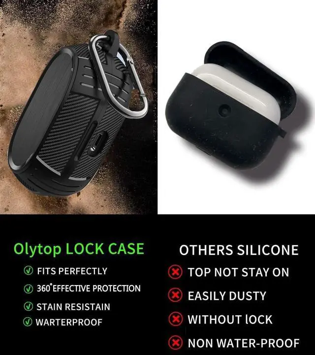 Alt view image 4 of 7 - BONAEVER Case for Jabra Elite 75t / Elite Active 75t Ear Buds, Carbon Fiber Texture Protective Case Cover, TPU Military Shell Case with Keychain for Women Men