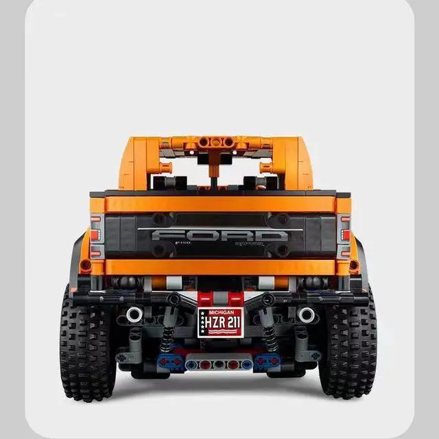 Alt view image 4 of 5 - Exploding Ford Raptor pickup F150 Cross country Puzzle Building block model