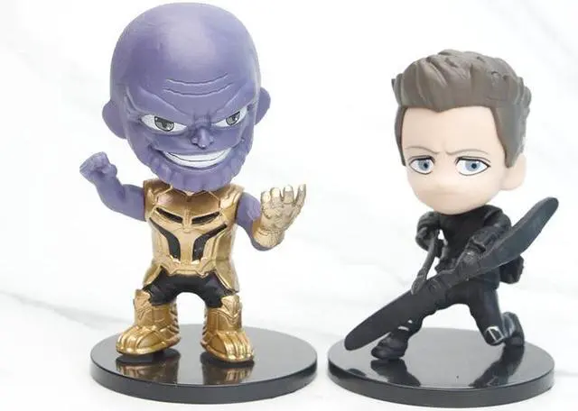 Alt view image 3 of 5 - 6PCS Marvel Avengers Superhero Mini Figure Cake Topper Toy Doll Set
