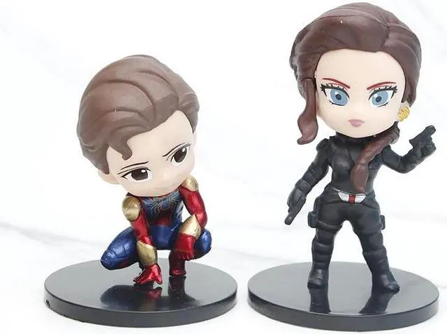 Alt view image 4 of 5 - 6PCS Marvel Avengers Superhero Mini Figure Cake Topper Toy Doll Set