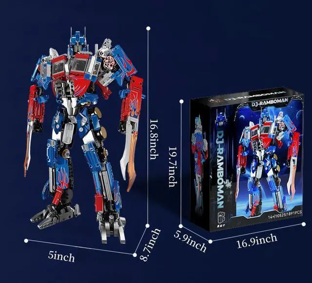 Alt view image 6 of 6 - Transforming Robot Building Toys Set Construction Blocks Kit 1891PCS