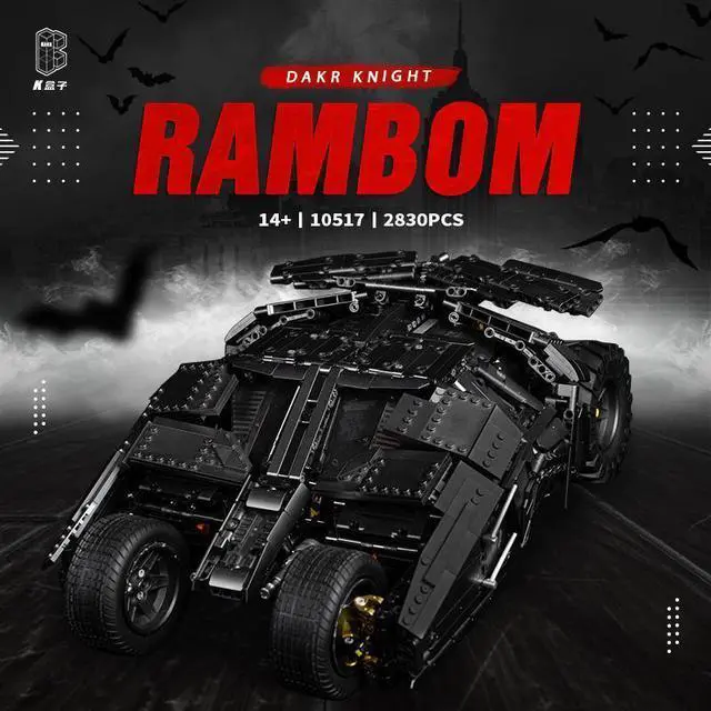 Alt view image 3 of 7 - 1:8 Scale Batman Batmobile Car Building Kit Set Collectible Gift 2830PCS