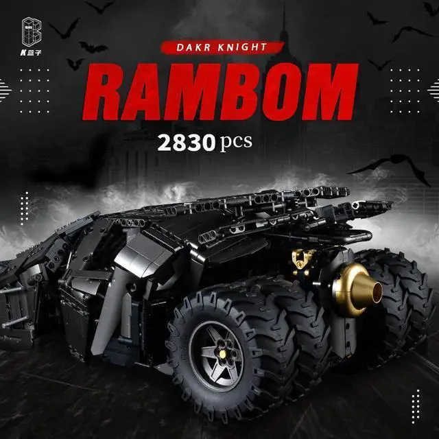 Alt view image 4 of 7 - 1:8 Scale Batman Batmobile Car Building Kit Set Collectible Gift 2830PCS