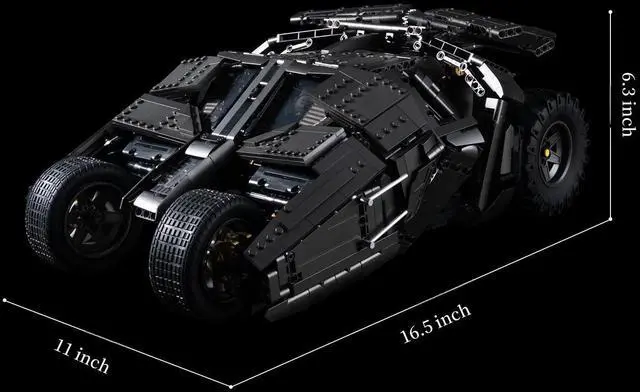 Alt view image 5 of 7 - 1:8 Scale Batman Batmobile Car Building Kit Set Collectible Gift 2830PCS